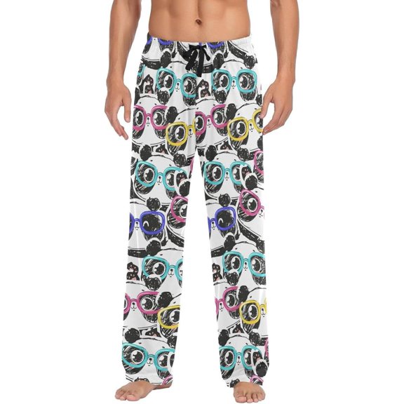 GZHJMY Panda Pajama Pants for Men, Lounge Pants Lightweight Men Pajama Bottoms with Drawstring Pockets, Christmas New Year Birthday Gifts, Large