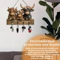 thumbnail image 6 of Highland Cow Ornaments Key Holder for Wall Mount 2D Animal Wooden Towel Key Hooks Coat Hanger with 4 Hooks Cow Wall Decorative Rack for Entryway Hallway Farmhouse, 6 of 7