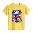 thumbnail image 5 of Wxirdiow Toddlers Girls T-Shirts 250 Anniversary USA Shirt Girls Graphic T-Shirt 4th of July Tees American Flag Patriotic Short Sleeve Top Yellow Size,9-10 Years, 5 of 5