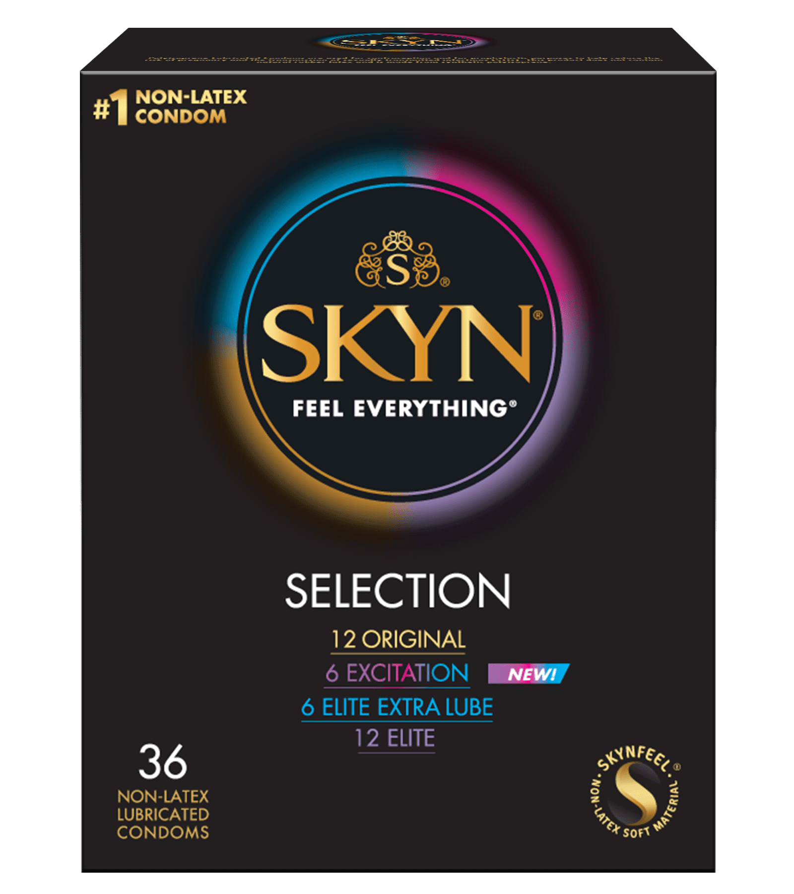 Skyn Selection NonLatex Lubricated Condoms, 36 Count