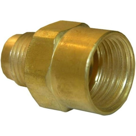 Lasco Fittings Brass Adapter - 5/8 In. Female Flare to 15/16 In. Male Flare - 5/8 x 15/16