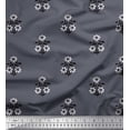 thumbnail image 1 of Soimoi Polyester Crepe Fabric Leaves & Floral Block Printed Fabric 1 Yard 42 Inch Wide, 1 of 3