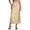 Khaki, variant on Venzia Women's Lace Trim Satin Midi Skirt Elastic Waist Asymmetrical Flowy Silk A-Line Skirt