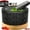 1.5 Cup, Polished Black, variant on Priority Chef Mortar and Pestle Set with Bamboo Base, Polished Natural Granite Large 2 Cups, White
