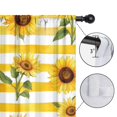 thumbnail image 4 of Blackout Kids Curtains,Sunflowers on Yellow Stripes Childrens Insulated Curtains Set Of 2,Bedroom Essentials,Toddler Room Decor 42x54in(106x137cm), 4 of 4