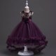 thumbnail image 4 of Falda infantil Falda de malla bronceada Vestido infantil Falda hinchada de flores para boda Vestido infantil grande, 4 of 5