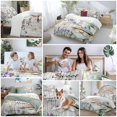 thumbnail image 5 of Cal King 4 Piece Bedding Set Gnome Flowers Butterfly on Wood Soft Breathable Duvet Cover and Pillowcase,Retro Watercolor Pastoral Theme Duvet Cover Set Bed Sheets for Bedroom Dormitory Guest Room, 5 of 9