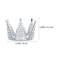 thumbnail image 2 of BESTYASH Silver Crown Headdress Cake Ornament for Decoration Made of Plastic Ideal for Parties 1Pc, 2 of 8