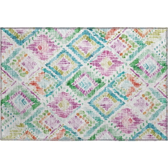 Dalyn Rugs Premium Machine Washable Mayfield AMF1088 Teal 1'8" x 2'6" Rug