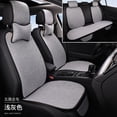 thumbnail image 5 of Fundas de asiento de cojín de asiento de coche de tela de lino de uso general para las cuatro estaciones, conjunto completo de accesorios para coche, cojín de asiento, 5 of 5