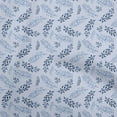 thumbnail image 1 of oneOone Cotton Poplin Blue Fabric Leaves Fabric For Sewing Printed Craft Fabric By The Yard 56 Inch Wide, 1 of 4