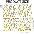 thumbnail image 2 of 16 Sheets Large Letter Stickers, 3 Inch Handwritten Glitter Gold Vinyl Self Adhesive Alphabet Number Stickers for Outdoor Sign Wall Mailbox Windows Doors Car Poster Board Arts Crafts, 2 of 5