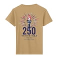 thumbnail image 4 of JFGHDG Women T Shirt Historic 4th Of July Birthday Tee Years Short Sleeve Tee Men'S Classic American Flag Tee We The People Years Tee Men'S Grap Brown S, 4 of 4