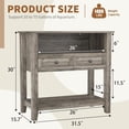 thumbnail image 2 of Huisuilinss Fish Tank Stand,20 Gallon Aquarium Stand With Charging Station,660LBS Terrarium Stand Rack With Drawers & Open Storage For Reptile Turtle Tank,For Home Office, 2 of 7