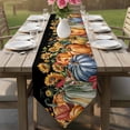 thumbnail image 6 of Table Runners 72 Inches Long, Yellow Sunflower Pumpkins Cotton Linen Kitchen Dining Coffee Table Runner for Party Home Decor, Black Watercolor Botanical Tabletop Dresser Scarves Runner 14x72 Inch, 6 of 9
