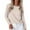 Beige, variant on Women's Raglan Sleeve Round Neck Top, Long Sleeve Casual Blouse, Loose Fit Comfort Shirt, Soft Rayon Blend Pullover, Everyday Relaxed Wear, Versatile Layering Piece Black M