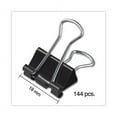 thumbnail image 6 of Binder Clips In Zip-Seal Bag, Small, Black/silver, 144/pack | Bundle of 5 Packs, 6 of 7