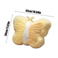 thumbnail image 3 of Dianli Butterfly Pillow Car Office Backrest Cushion Plush Nap Pillow Decorative Throw Pillow for Living Room Bedroom Study Support Soft Breathable Pink Blue Yellow 42x30cm Gift, 3 of 6
