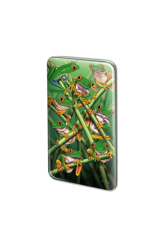 Red Eye Tree Frog Grouping Tropical Rainforest Metal Rectangle Lapel Hat Pin Tie Tack Pinback