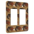 thumbnail image 1 of KuzmarK™ 2 Gang Rocker Wall Plate - American Bison Buffalo Cow and Calf Wildlife Modern Art by Denise Every, 1 of 1