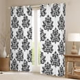 thumbnail image 2 of Homewish Exotic Black Damask Blackout Curtains Set of 2 (52x84 Each) for Teens Girls Female,Bohemian Theme Window Curtains,Traditional Floral Flower Curtains and Drapes,Luxury Bedroom Decor, 2 of 6