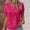 Hot Pink, variant on GZWYHT Lace Elegant Shirt,Summer Tunic Soft Shirts V Neck Short Sleeve Trendy Spring Tunic Tshirts Fashion Solid Color Blouse Plus Size Tops Dressy Casual