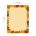 thumbnail image 2 of Modern Thanksgiving Leaf Border Letterhead / 50 Seasonal Printer Paper Sheets / 8.5" x 11" Fall Leaves Illustration / Beautiful Autumn Stationery, 2 of 5
