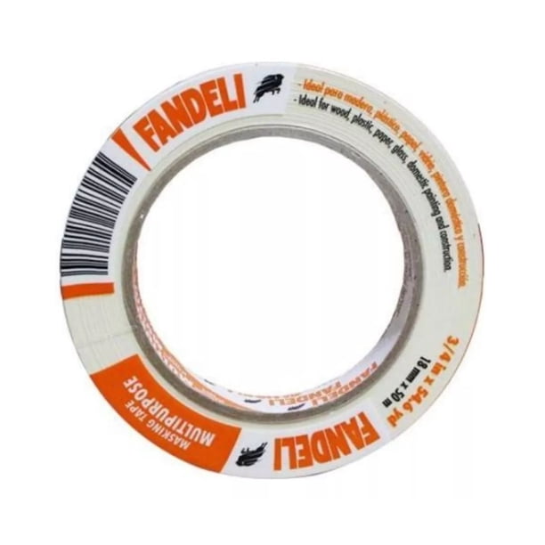 Cinta Masking Tape Fandeli Multiusos Ahdesiva 18x50 Mm Blanco 72161 Enmascarar Papel Pintura Detalle