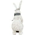 thumbnail image 6 of Northlight Rabbit with Easter Basket Decoration - 13" - Brushed White, 6 of 6