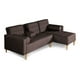 thumbnail image 4 of Sala Modular Reversible Makora Tyson Con Memory Foam, Color Chocolate, Lino Respaldo Reclinable De 3 posiciones., 4 of 9