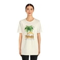 thumbnail image 4 of Gulf Coastal Zen Forgotten Coast Tiki Hut Parrot Palm Tress Beach Chair Sign T-shirt, 4 of 12