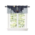 thumbnail image 2 of Kitchen Cafe Valance Curtain for Small Windows,Outer Exploration Rocket Spaceship Rod Pocket Short Valances Moon Night Dark Window Treatment Panel for Living Room/Bedroom/Bathroom,60x18in, 2 of 9