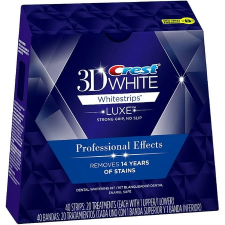  3D White Luxe Whitestrips Effets professionnels de blanchiment des dents Kit 20 ch (Pack de 4)