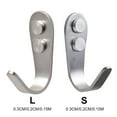 thumbnail image 4 of Xingzhi 10 Pieces Stainless Steel Clothes Hanger Punch-free Self-adhesive Replacement Waterproof Anti-rust Hook Rack Large Large 3mm, 4 of 6