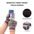 thumbnail image 3 of Gorro De Invierno, Bufanda, Guantes, Conjunto De Punto Con Forro Polar, Guantes Para Pantalla Táctil, Regalos De Navidad Para Hombres Y Mujeres 3 Uds. sonducket HA046540-02, 3 of 6