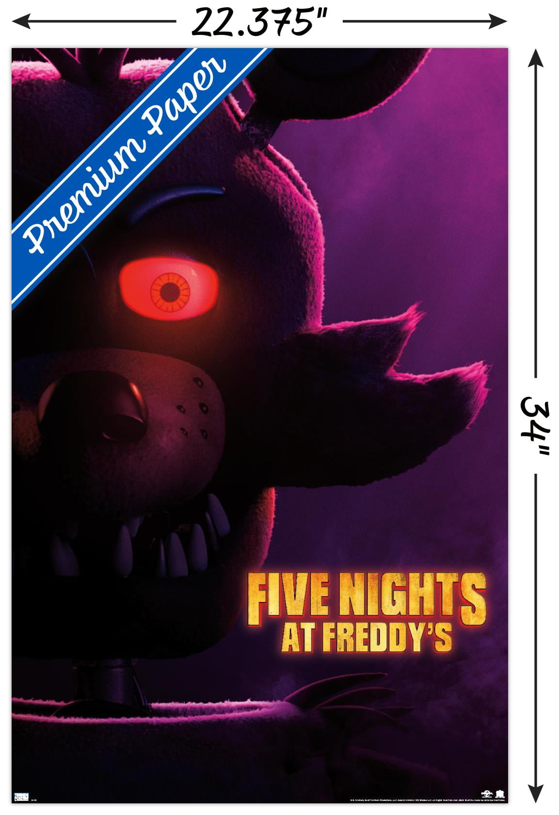 Trends International Five Nights at Freddy's Movie - Foxy One Sheet  Unframed Wall Poster Print White Mounts Bundle 22.375 x 34