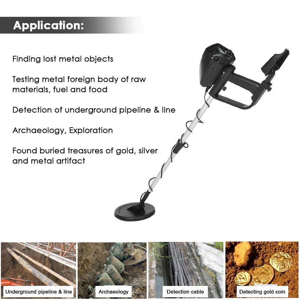 LineYDI Metal Detector LCD-Display Deep Ground Gold Finder w/ Waterproof Coil