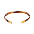 thumbnail image 3 of CNEJRHG Women's Men's Plastic Teeth Headbands Wavy Hair Band Non Slip Head Hoop Comb for Daily Formal Dress up wear Brown, 3 of 4