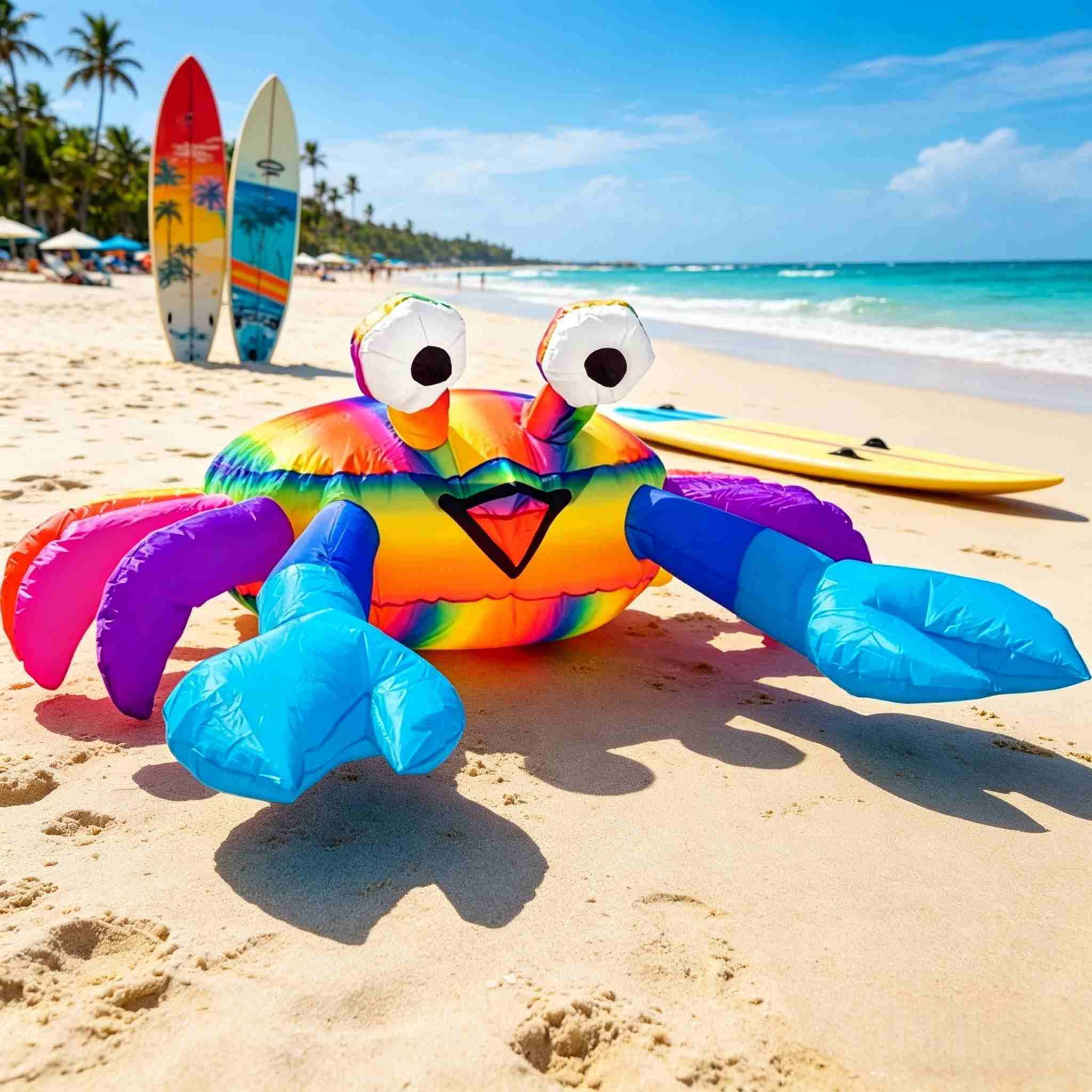 Crab Ground Kite, Beach Backyard Patio Laundry Decoration, Durable Ground Kites for Outdoor Summer Party Decor