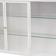 thumbnail image 4 of White 3 Door Arched Wall Cabinet With Glass. Elevate Your Rice Storage. Generous Quality Materials. Easy Installation. Stylish Mounted Glass - White. Enhance Bathroom Accessories Spacious Storage, 4 of 7