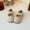 Khaki, variant on Girls' Multi Pearl Bow Flat Shoes, Soft Sole Casual Mary Janes, Suitable for Daily Wear, Friend Gatherings and Relaxed Weekend Outdoor Trips Khaki 15-18 Months
