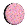 thumbnail image 1 of Fotbe Pink Donut Funda de Llanta de Repuesto con Estampado, Engrosada, Ajuste Universal para Jeep, Remolque, RV, SUV, Camión-14 inch, 1 of 6