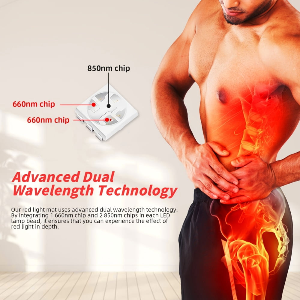 iKeener FDA-Cleared Red Light Therapy Mat - 71x33.3 Inches, 1370 LEDs, Dual-Pulse Technology for Full-Body Wellness and Skin Care