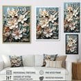 thumbnail image 4 of Designart "Elegance In Paper Mache Plumeria Blossoms" Plumeria Floater Framed Canvas Art Print, 4 of 5