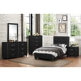 thumbnail image 5 of 6 Drawer Dresser In Wood And PVC, Black- Saltoro Sherpi, 5 of 6