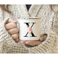 thumbnail image 3 of Koyal Wholesale Stainless Steel Campfire Coffee Mug, Blush Floral Monogram, Letter X, 3 of 5