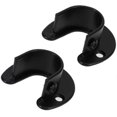 thumbnail image 3 of 2 Pieces Stainless Steel Matte Black Shower Closet Rod Curtain Flange Seat Set Support Flange Socket Clothes Rod Holder With Screws, 3 of 5