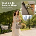 thumbnail image 2 of INSPIRE CHIC Oxford Crossbody Bag for Women Casual Everyday Shoulder  with Adjustable Strap & Zipper Closure Khaki, 2 of 6