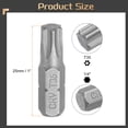 thumbnail image 2 of Uxcell 5pcs 1/4" Hex Shank T35 Head 1" Length Torx Screwdriver Bit, 2 of 6