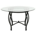 thumbnail image 3 of Flash Furniture Syracuse 48'' Round Glass Dining Table with Black Metal Frame, 3 of 3